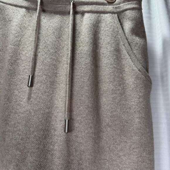 REISS Connie Knit Skirt Neutral Beige Wool Alpaca Blend Women's Size Medium - Picture 3 of 9